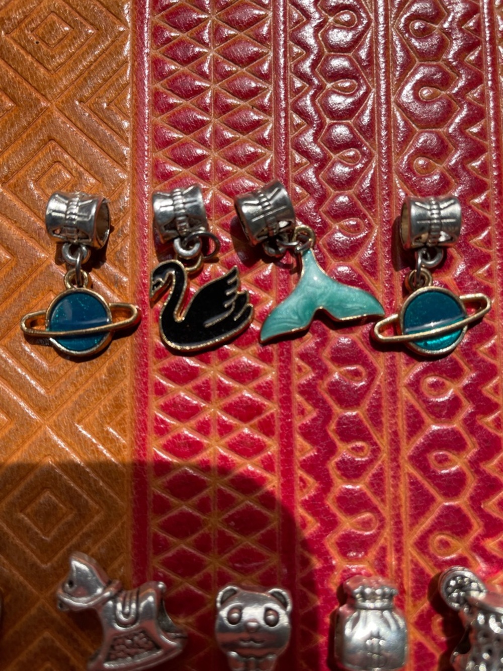 Lot of 29 Silver Tone Mixed Charm Set – Blue & Pink Accents - Picture 5 of 5